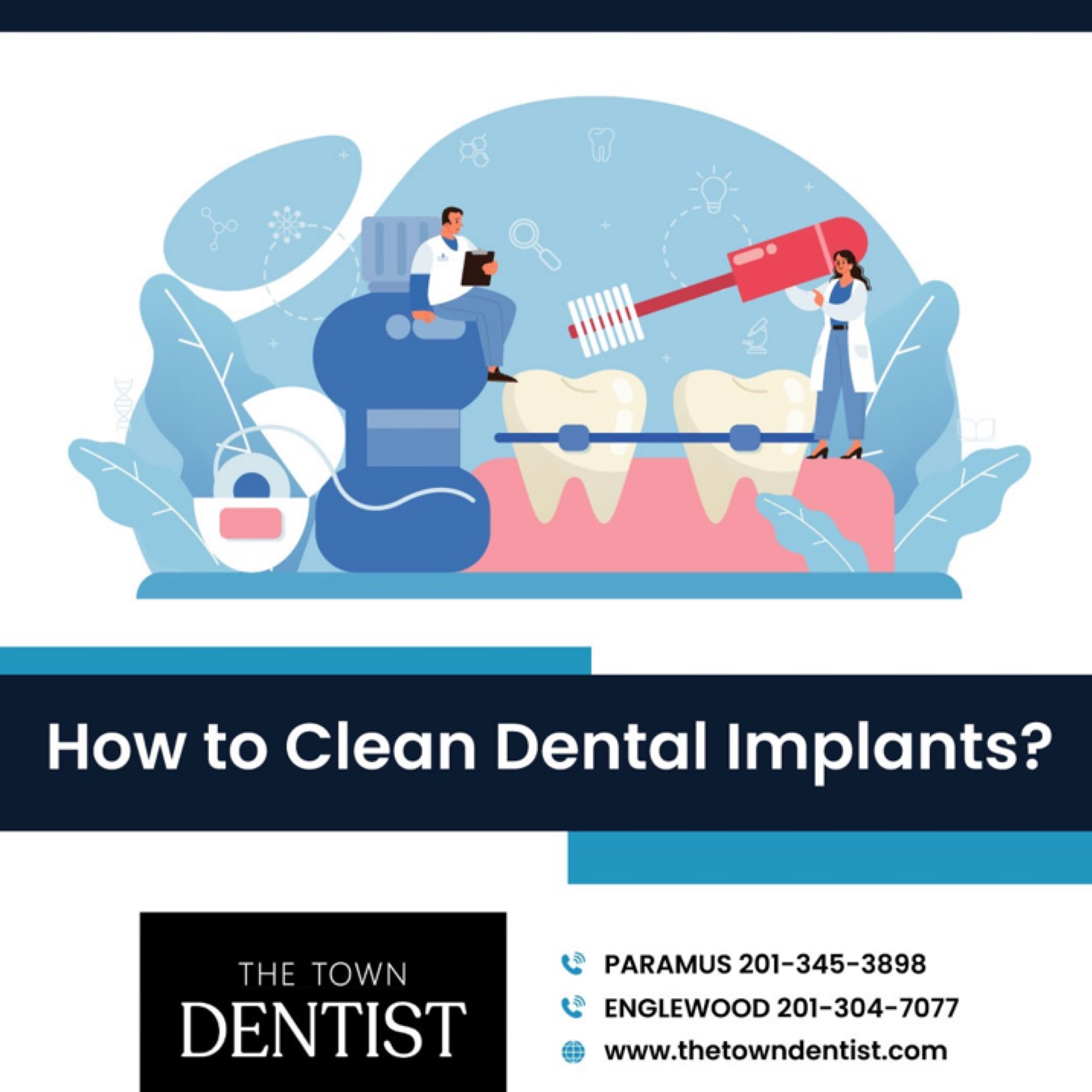 how to clean dental implants